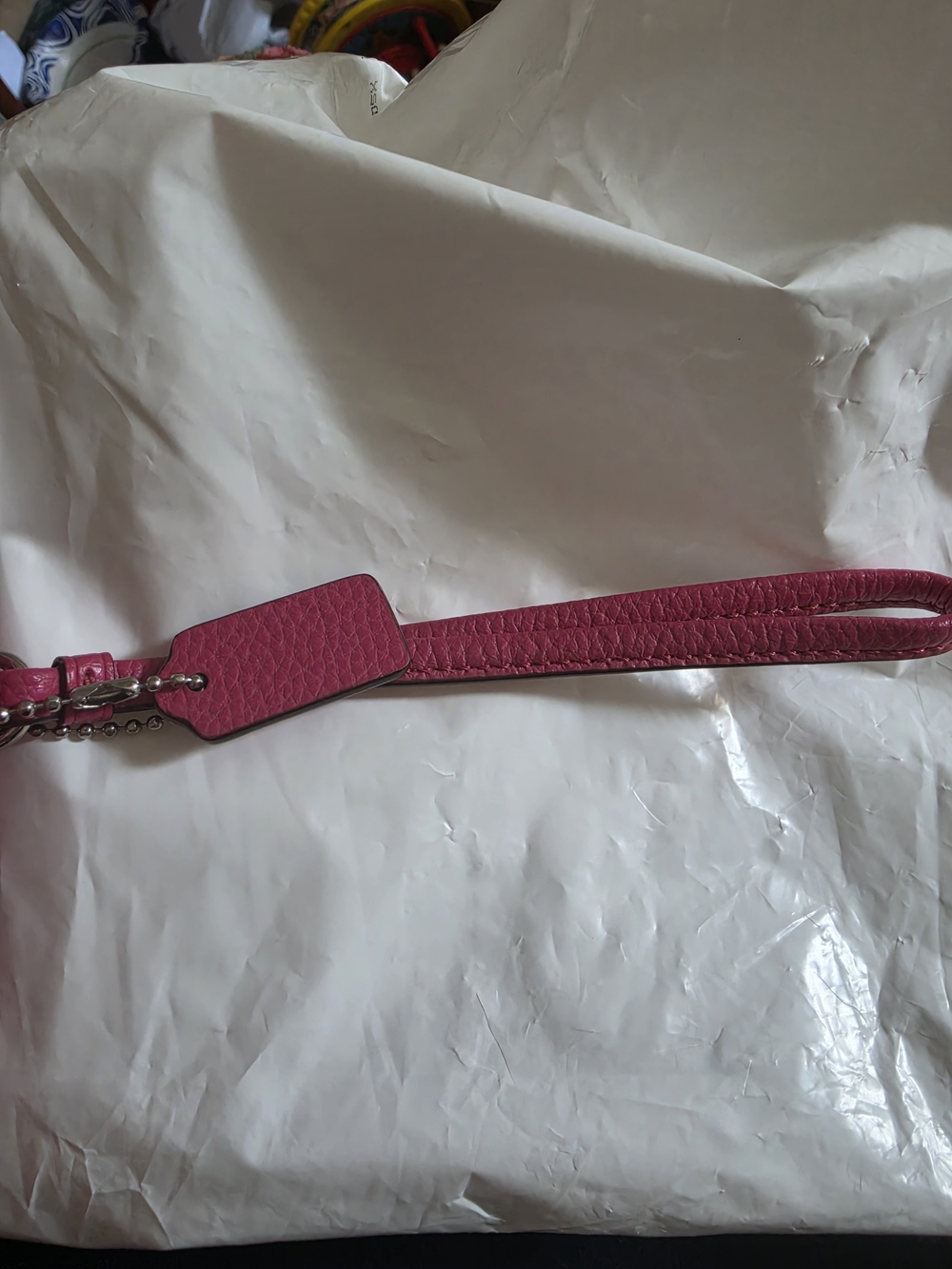 COACH Pink Leather Double Zip Pouch - Picture 12 of 12